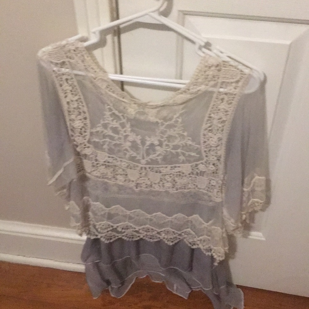 White chrochet top